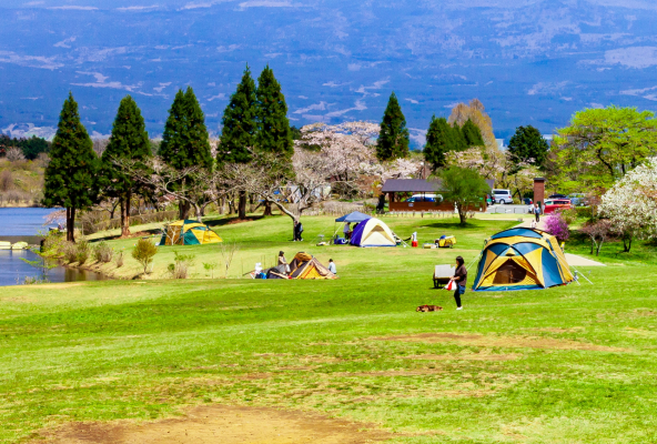 15000㎡（125ｍ×125ｍ）程度のキャンプ場